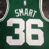 NBA Men Season 2023 Boston Celtics Green #36 SMART Jersey High Quality Name and Number Print