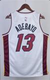 NBA Men Season 2023 Miami Heat White #13 ADEBAYO Jersey High Quality Name and Number Print