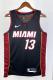 NBA Men Season 2023 Miami Heat Black #13 ADEBAYO Jersey High Quality Name and Number Print