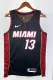 NBA Men Season 2023 Miami Heat Black #13 ADEBAYO Jersey High Quality Name and Number Print