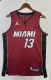 NBA Men Season 2023 Miami Heat Red #13 ADEBAYO Jersey High Quality Name and Number Print