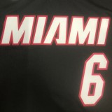 NBA Men Season 2023 Miami Heat Black #6 JAMES Jersey High Quality Name and Number Print