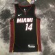 NBA Men Season 2023 Miami Heat Black #14 HERRO Jersey High Quality Name and Number Print