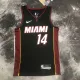 NBA Men Season 2023 Miami Heat Black #14 HERRO Jersey High Quality Name and Number Print