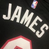 NBA Men Season 2023 Miami Heat Black #6 JAMES Jersey High Quality Name and Number Print