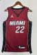 NBA Men Season 2023 Miami Heat Red #22 BUTLER Jersey High Quality Name and Number Print