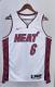 NBA Men Season 2023 Miami Heat White #6 JAMES Jersey High Quality Name and Number Print