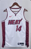 NBA Men Season 2023 Miami Heat White #14 HERRO Jersey High Quality Name and Number Print