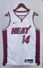 NBA Men Season 2023 Miami Heat White #14 HERRO Jersey High Quality Name and Number Print