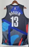 NBA Men 23-24 Brooklyn Nets City Edition #13 HARDEN Swingman Jersey High Quality Name and Number Print