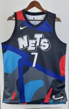 NBA Men 23-24 Brooklyn Nets City Edition #7 DURANT Swingman Jersey High Quality Name and Number Print