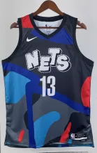NBA Men 23-24 Brooklyn Nets City Edition #13 HARDEN Swingman Jersey High Quality Name and Number Print