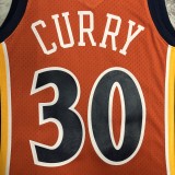 NBA Men Mitchell & Ness Youth 09-10 Golden State Warriors Orange #30 CURRY Swingman Jersey