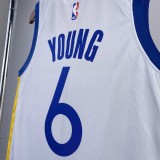 NBA Men 2023 Golden State Warriors White #6 YOUNG Swingman Jersey