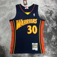 NBA Men Mitchell & Ness Youth 09-10 Golden State Warriors Blue #30 CURRY Swingman Jersey