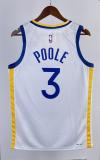 NBA Men 2023 Golden State Warriors White #3 POOLE Swingman Jersey