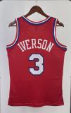 NBA Men 96-97 Youth Philadelphia 76ers Red #3 IVERSON Classics Swingman Jersey