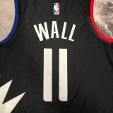 NBA Men 2023 Los Angeles Clippers Black with Jordan Logo #11 WALL Jersey High Quality Name and Number Print