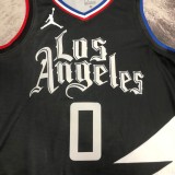 NBA Men 2023 Los Angeles Clippers Black with Jordan Logo #0 WESTBROOK Jersey High Quality Name and Number Print
