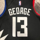 NBA Men 2023 Los Angeles Clippers Black with Jordan Logo #13 GEORGE Jersey High Quality Name and Number Print