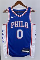 NBA Men 2023 Philadelphia 76ers Blue #0 MAXEY Swingman Jersey