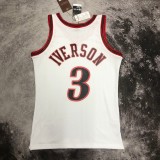 NBA Men 97-98 Philadelphia 76ers White #3 IVERSON Classics Swingman Jersey