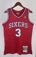NBA Men 96-97 Youth Philadelphia 76ers Red #3 IVERSON Classics Swingman Jersey