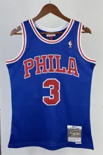 NBA Men 96-97 Youth Philadelphia 76ers Blue #3 IVERSON Classics Swingman Jersey