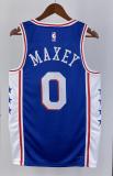 NBA Men 2023 Philadelphia 76ers Blue #0 MAXEY Swingman Jersey