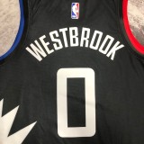 NBA Men 2023 Los Angeles Clippers Black with Jordan Logo #0 WESTBROOK Jersey High Quality Name and Number Print