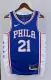 NBA Men 2023 Philadelphia 76ers Blue #21 EMBIID Swingman Jersey