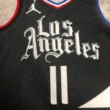 NBA Men 2023 Los Angeles Clippers Black with Jordan Logo #11 WALL Jersey High Quality Name and Number Print