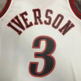 NBA Men 97-98 Philadelphia 76ers White #3 IVERSON Classics Swingman Jersey