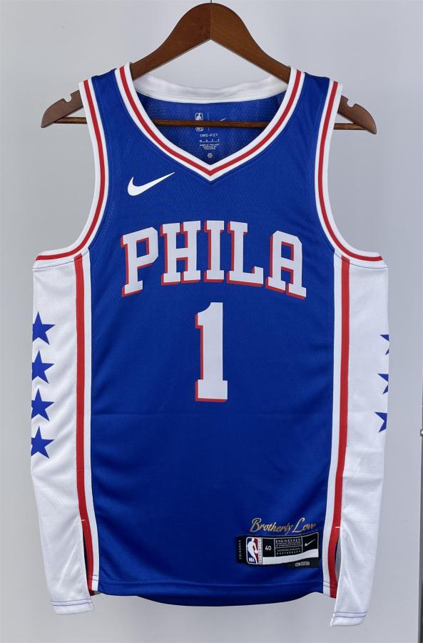 NBA Men 2023 Philadelphia 76ers Blue #1 HARDEN Swingman Jersey