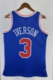 NBA Men 96-97 Youth Philadelphia 76ers Blue #3 IVERSON Classics Swingman Jersey