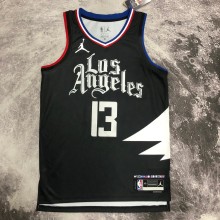 NBA Men 2023 Los Angeles Clippers Black with Jordan Logo #13 GEORGE Jersey High Quality Name and Number Print