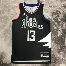 NBA Men 2023 Los Angeles Clippers Black with Jordan Logo #13 GEORGE Jersey High Quality Name and Number Print