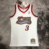 NBA Men 97-98 Philadelphia 76ers White #3 IVERSON Classics Swingman Jersey