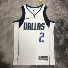 NBA Men 2023 Dallas Mavericks White #2 IRVING Jersey High Quality Name and Number Print