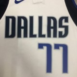 NBA Men 2023 Dallas Mavericks White #77 DONCIC Jersey High Quality Name and Number Print
