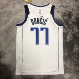 NBA Men 2023 Dallas Mavericks White #77 DONCIC Jersey High Quality Name and Number Print