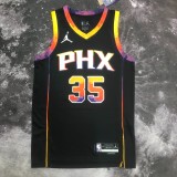 NBA Men Season 2023 Phoenix Suns Black with Jordan Logo #35 DURANT Jersey High Quality Name and Number Print