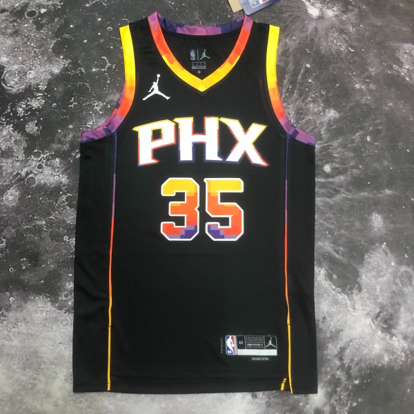 NBA Men Season 2023 Phoenix Suns Black with Jordan Logo #35 DURANT Jersey High Quality Name and Number Print