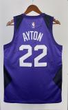 NBA Men 2018 Phoenix Suns Purple #22 AYTON Jersey High Quality Name and Number Print