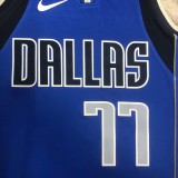 NBA Men 2023 Dallas Mavericks Blue #77 DONCIC Jersey High Quality Name and Number Print