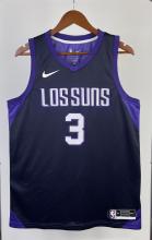 NBA Men 2018 Phoenix Suns Purple #3 PAUL Jersey High Quality Name and Number Print