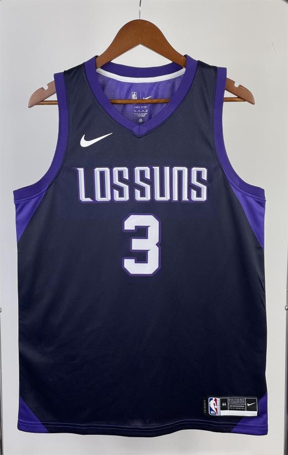 NBA Men 2018 Phoenix Suns Purple #3 PAUL Jersey High Quality Name and Number Print
