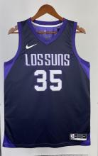 NBA Men 2018 Phoenix Suns Purple #35 DURANT Jersey High Quality Name and Number Print
