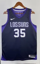 NBA Men 2018 Phoenix Suns Purple #35 DURANT Jersey High Quality Name and Number Print