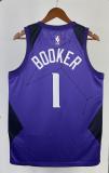 NBA Men 2018 Phoenix Suns Purple #1 BOOKER Jersey High Quality Name and Number Print